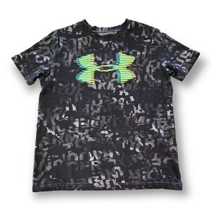 Under Armour Youth Med Heat Gear Tech Logo Print Short Sleeve Tee